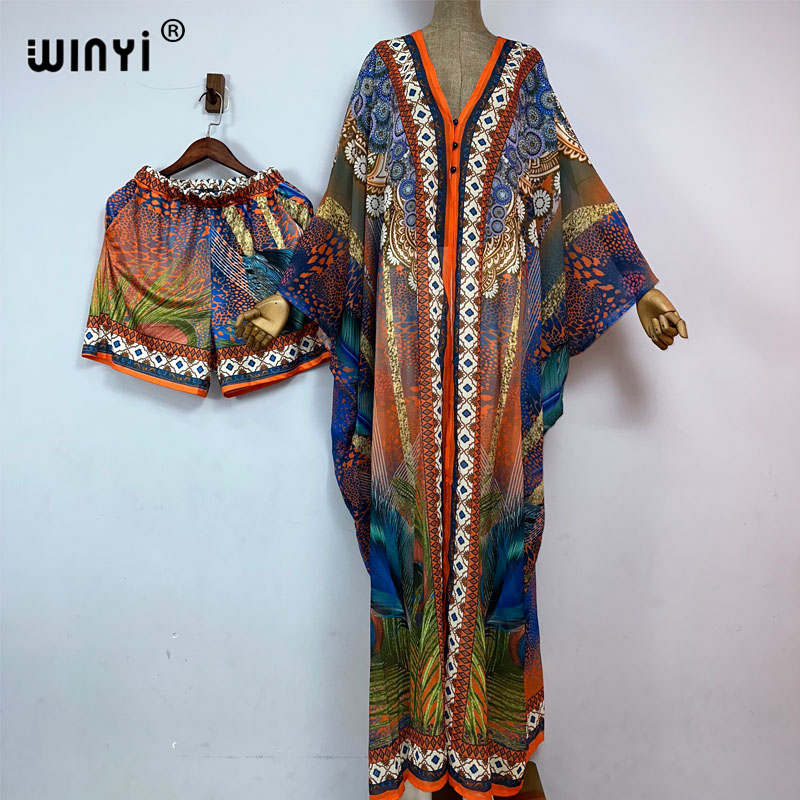Women'S Fashion Kimono - طقم كيمونو WINYI مكون من قطعتين