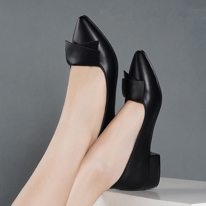 Women'S Fashion Quick Delivery - أشار تو كعب منخفض أنيق السيدات