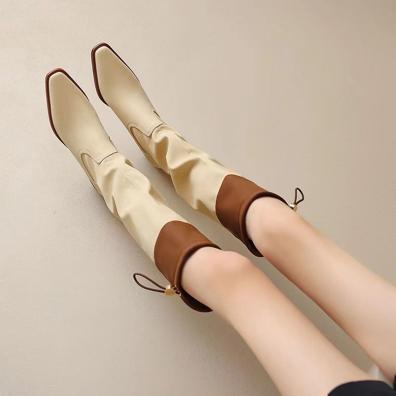 Women'S Fashion Winter 2025 - المشمش ساحة تو المرأة أحذية طويلة