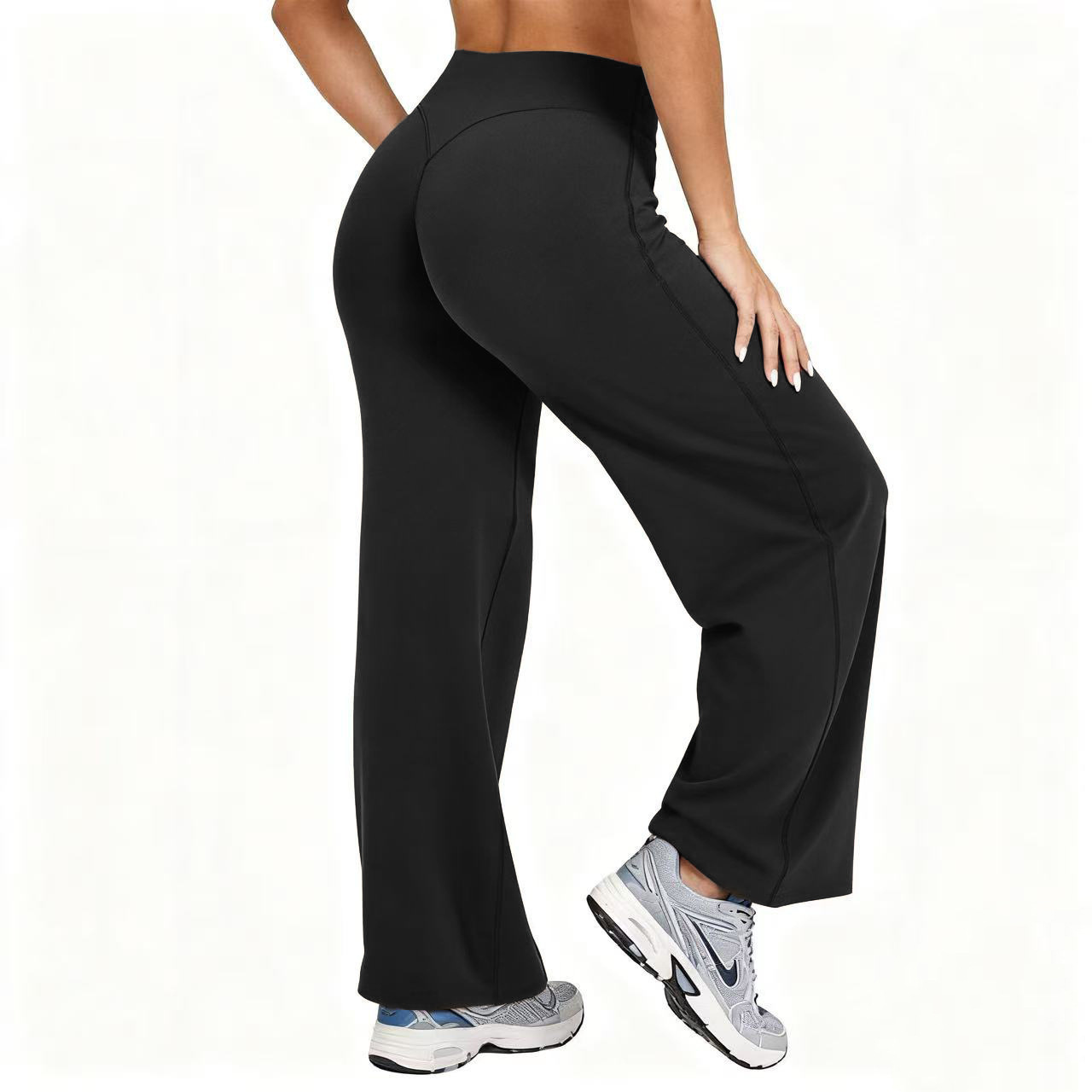 Women'S Fashion Leggings - بنطلون يوجا واسع الساق للنساء مقاس