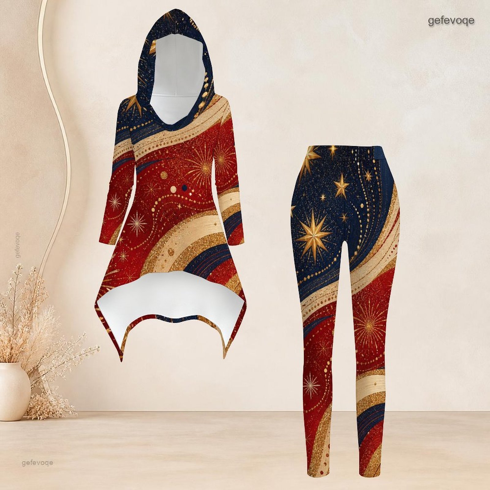 Women'S Fashion Leggings - طقم نسائي عصري مكون من قطعتين: