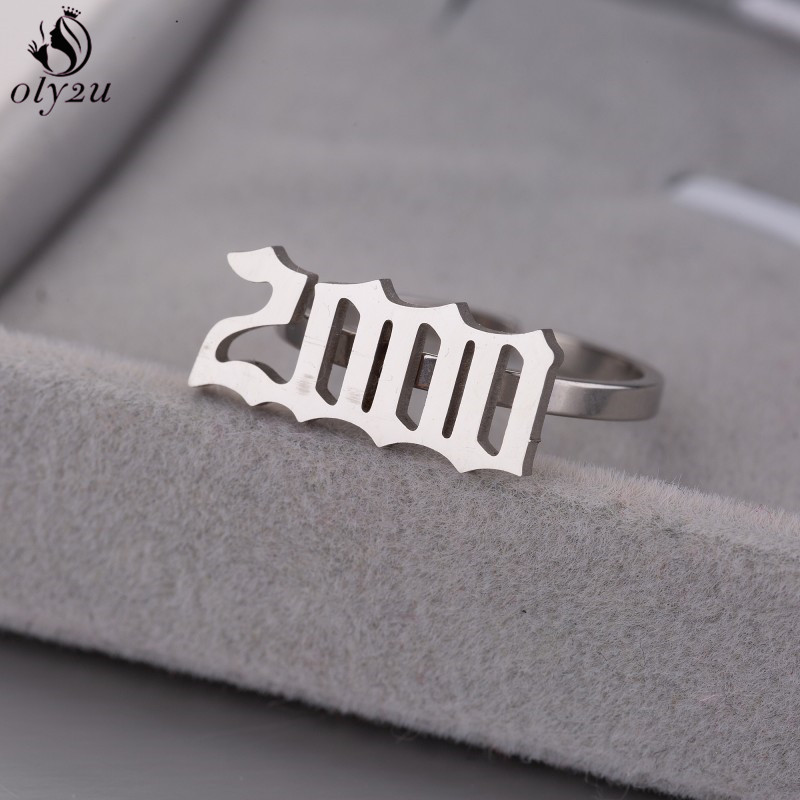 Women'S Fashion Year 2000 - Oly2u خواتم مخصصة لرقم سنة الميلاد