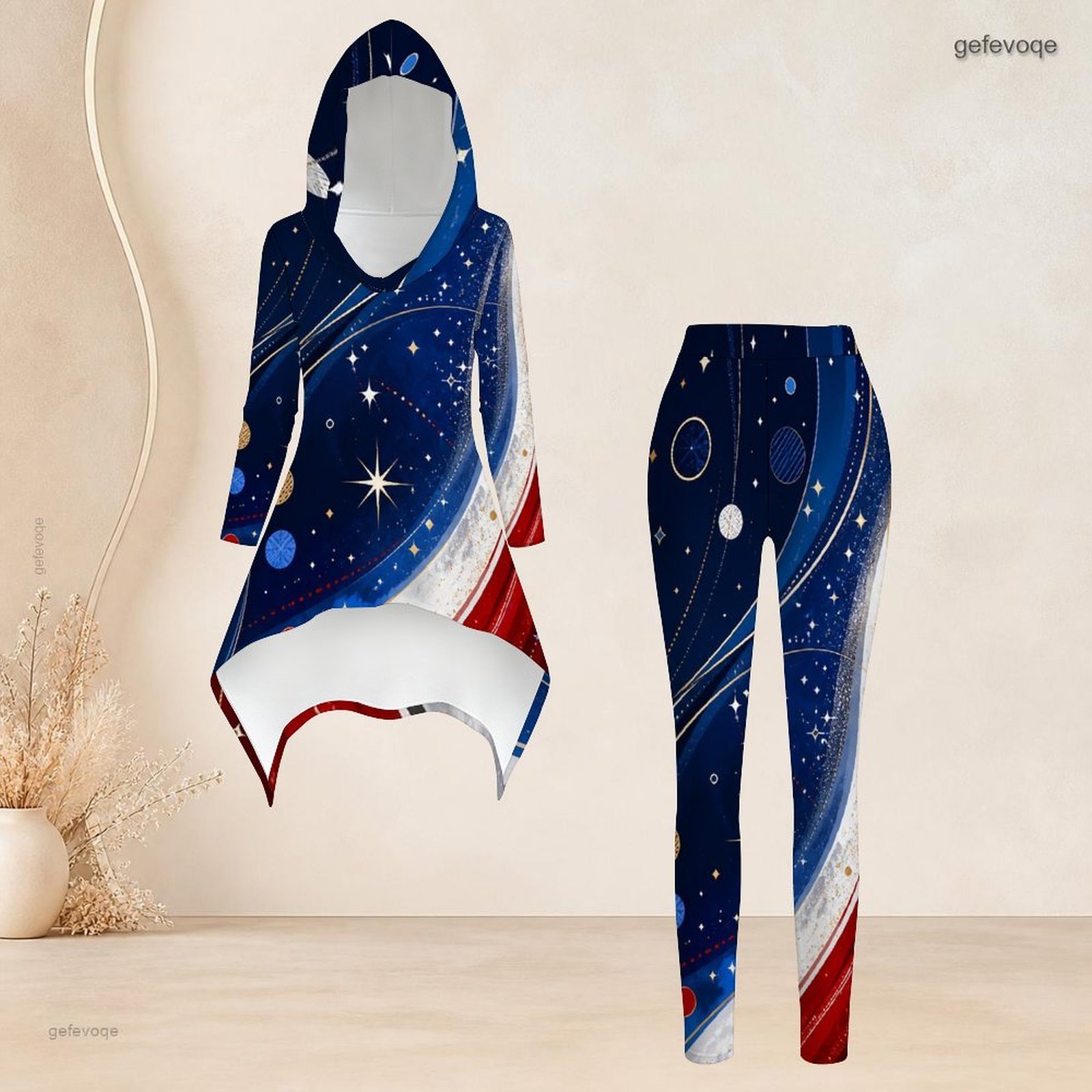 Women'S Fashion Leggings - طقم نسائي عصري مكون من قطعتين: