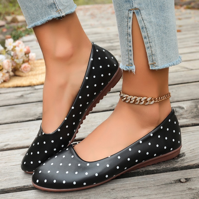 أحذية نسائية مسطحة بيضاء منقطة - مراجعة Women'S Fashion Walking Shoes وسعره