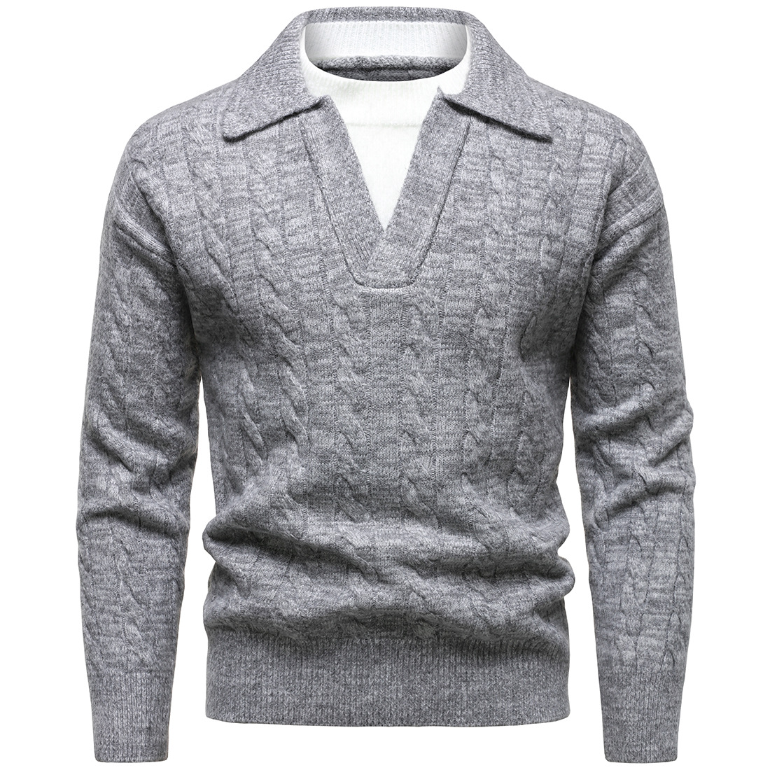 سترة رجالية بياقة على شكل V عل - مراجعة Ribbed Knit Sweater وسعره