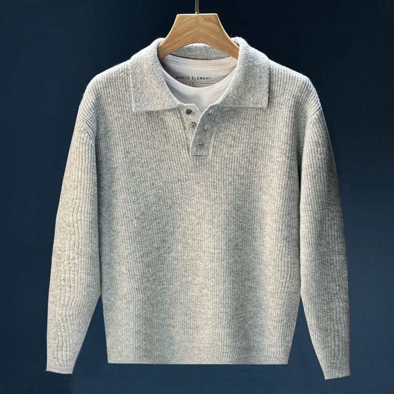 سترة رجالية بياقة بولو ونصف أز - مراجعة Ribbed Knit Sweater وسعره