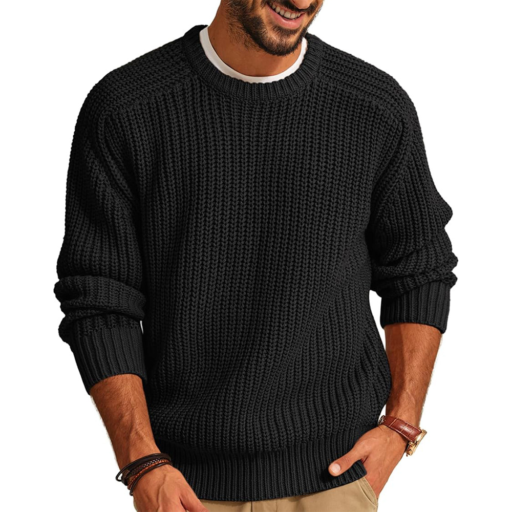 سترة رجالية محبوكة كاجوال برقب - مراجعة Ribbed Knit Sweater وسعره
