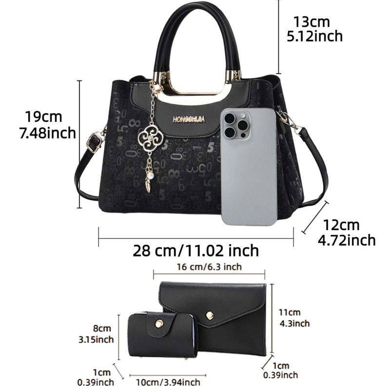 مجموعة حقائب يد نسائية من 3 قط - مراجعة Women Fashion Handbags وسعره