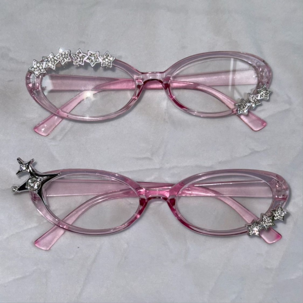 نظارات مزينة بأحجار الراين على - مراجعة Women Fashion Glasses وسعره