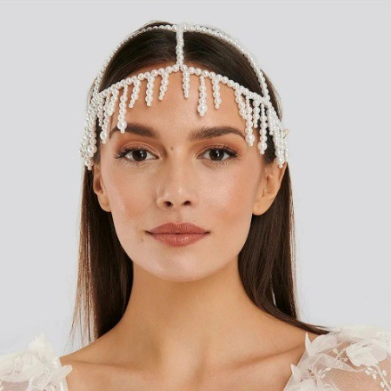 موضة اللؤلؤ هامش خوذة كريستال  - مراجعة Women'S Fashion Roaring 20S وسعره