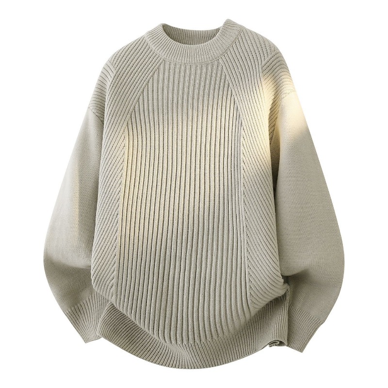 سترة نسائية بياقة دائرية وأكما - مراجعة Ribbed Knit Sweater وسعره
