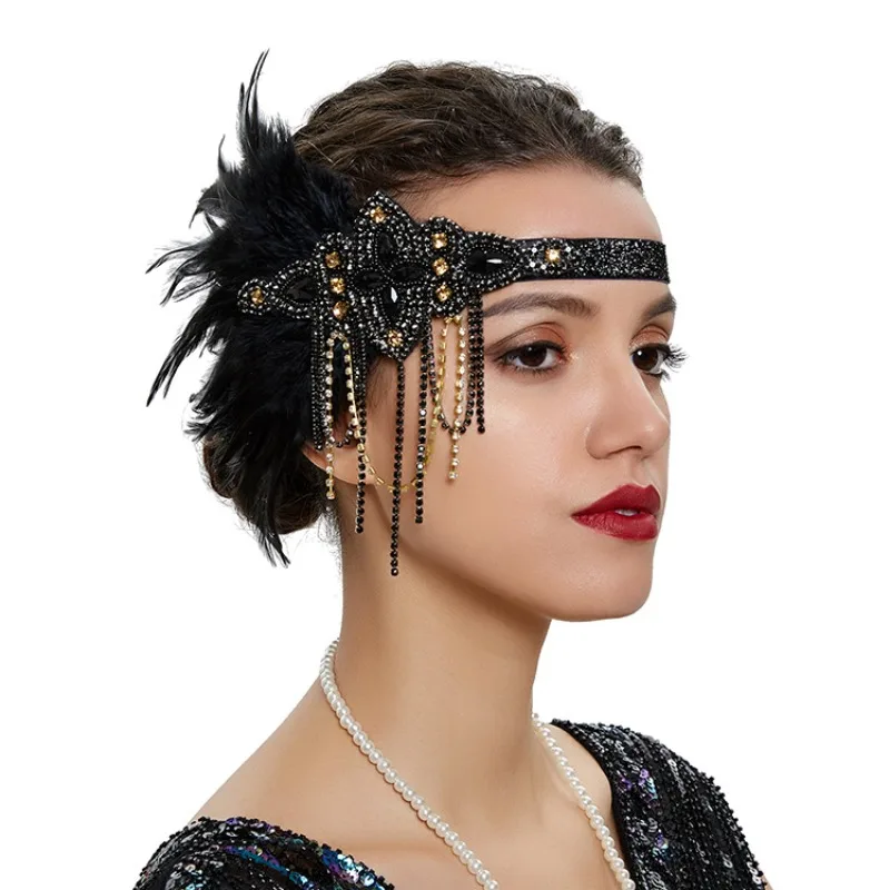 عقال زعنفة عتيقة مع ريشة ، خوذ - مراجعة Women'S Fashion Roaring 20S وسعره