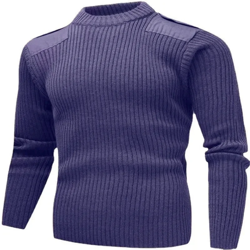 سترات صوفية رجالية بأكمام طويل - مراجعة Ribbed Knit Sweater وسعره