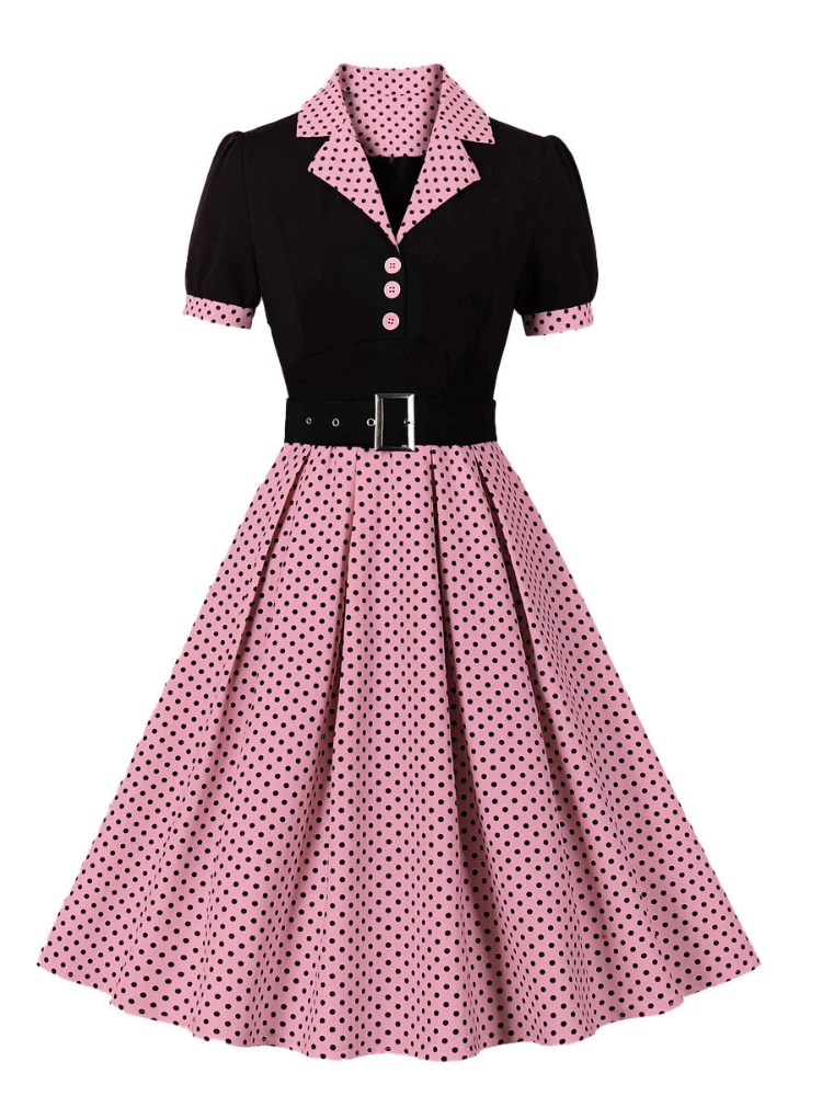 فساتين عتيقة بطيات منقطة للنسا - مراجعة Women'S Fashion From The 60S وسعره