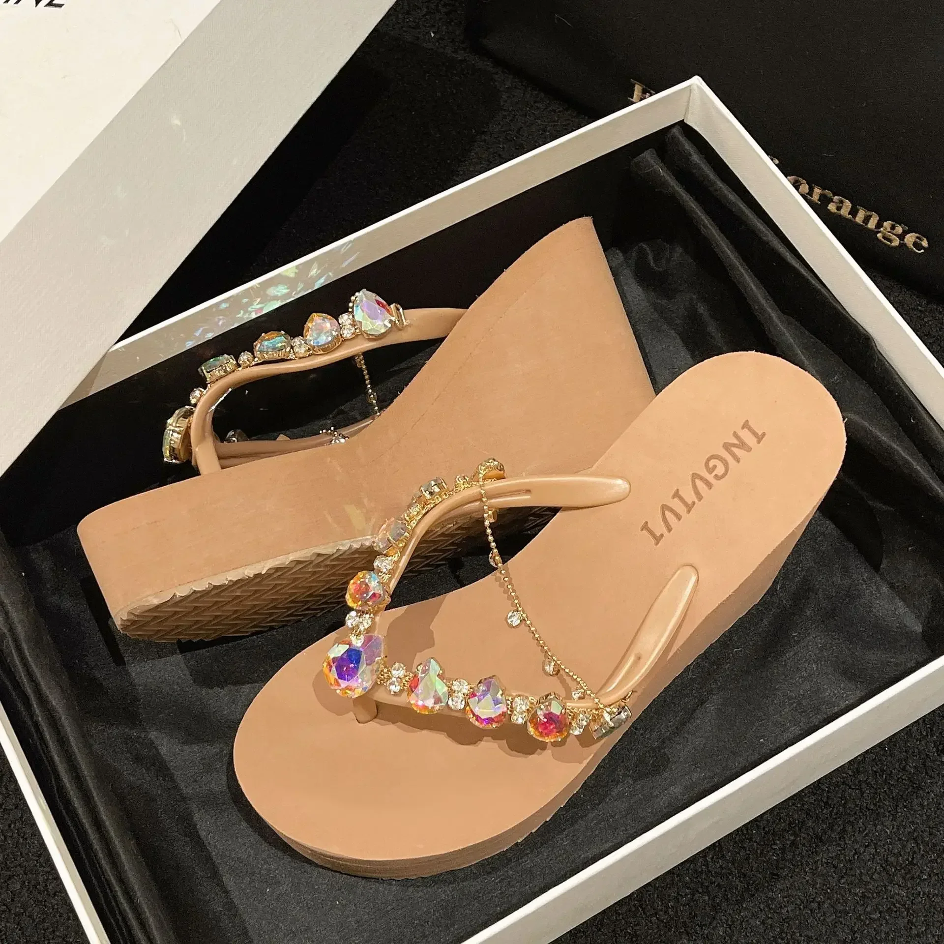 شبشب بكعب منحدر ماسي للنساء ،  - مراجعة Women'S Fashion Jewellery وسعره