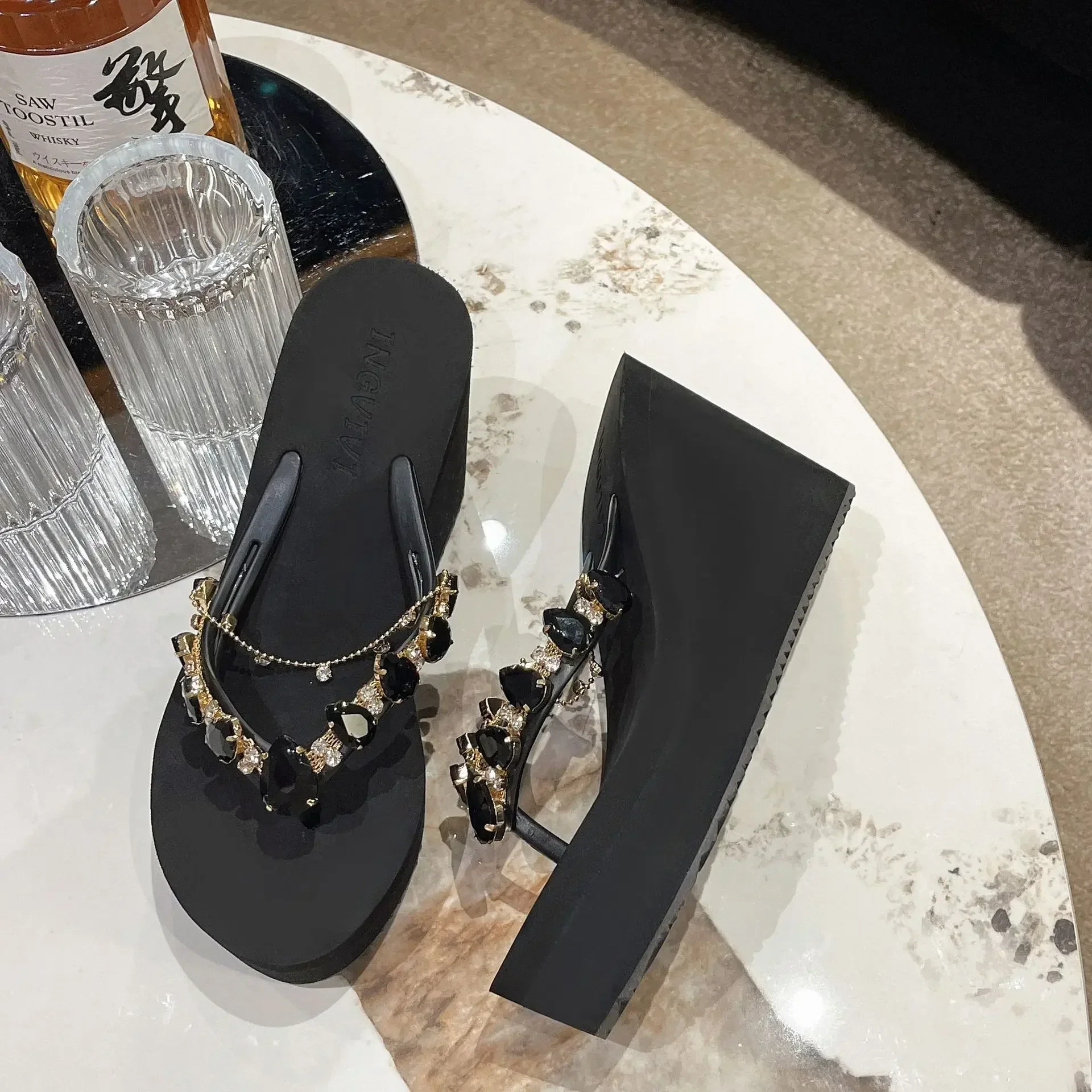 شبشب بكعب منحدر ماسي للنساء ،  - مراجعة Women'S Fashion Jewellery وسعره