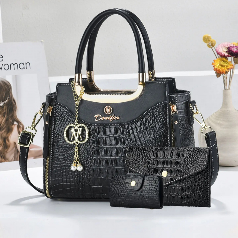 مجموعة حقائب يد نسائية بنقشة ا - مراجعة Women Fashion Handbags وسعره