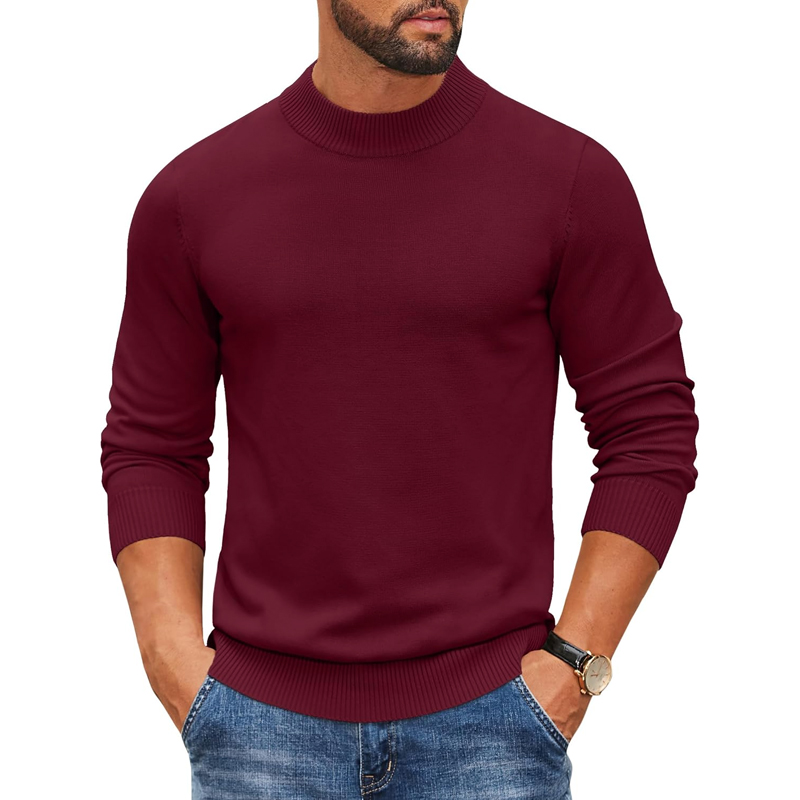 2026 سترة رجالية بياقة عالية و - مراجعة Ribbed Knit Sweater وسعره