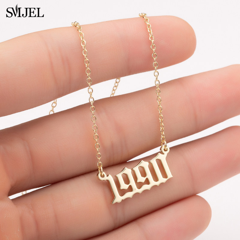 SMJEL-قلادات بالأرقام السنوية  - مراجعة Women'S Fashion Year 2000 وسعره