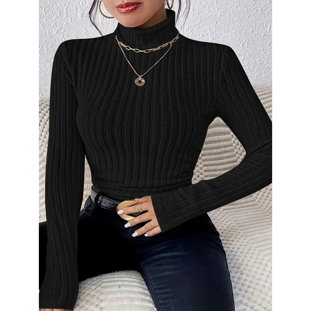 حجم كبير 1XL-5XL المرأة سليم ص - مراجعة Ribbed Knit Sweater وسعره