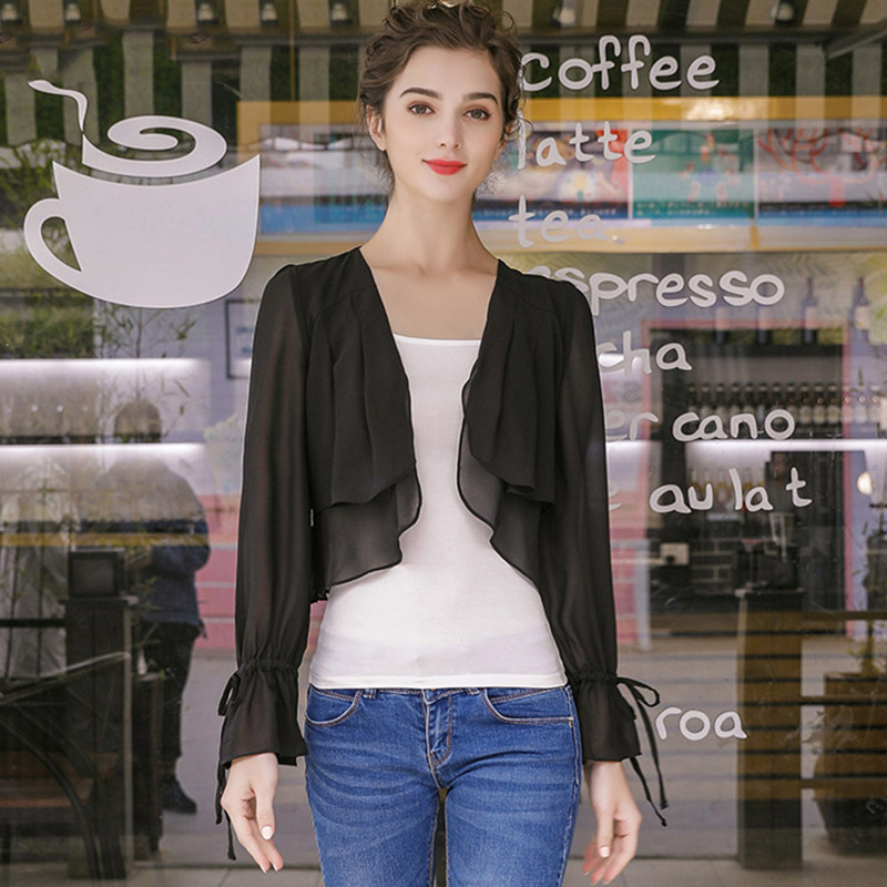 المرأة تكدرت كم معطف شيفون رقي - مراجعة Women'S Fashion Kimono وسعره