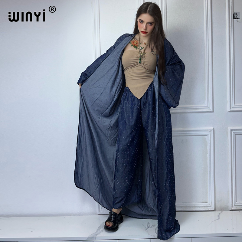 WINYI-بدلة دنيم نسائية مثقاب س - مراجعة Women'S Fashion Kimono وسعره