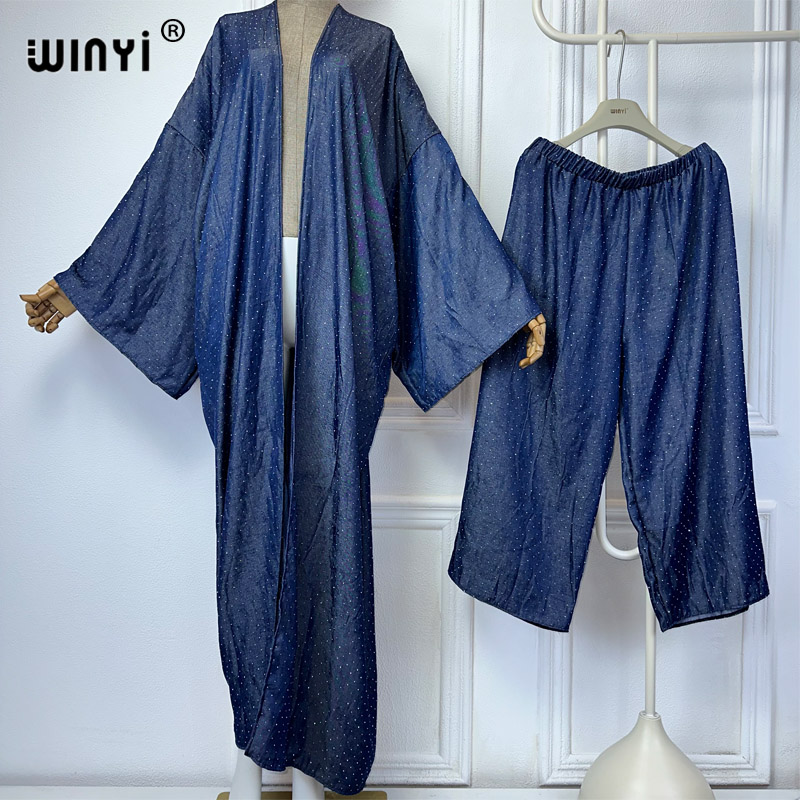 WINYI-بدلة دنيم نسائية مثقاب س - مراجعة Women'S Fashion Kimono وسعره