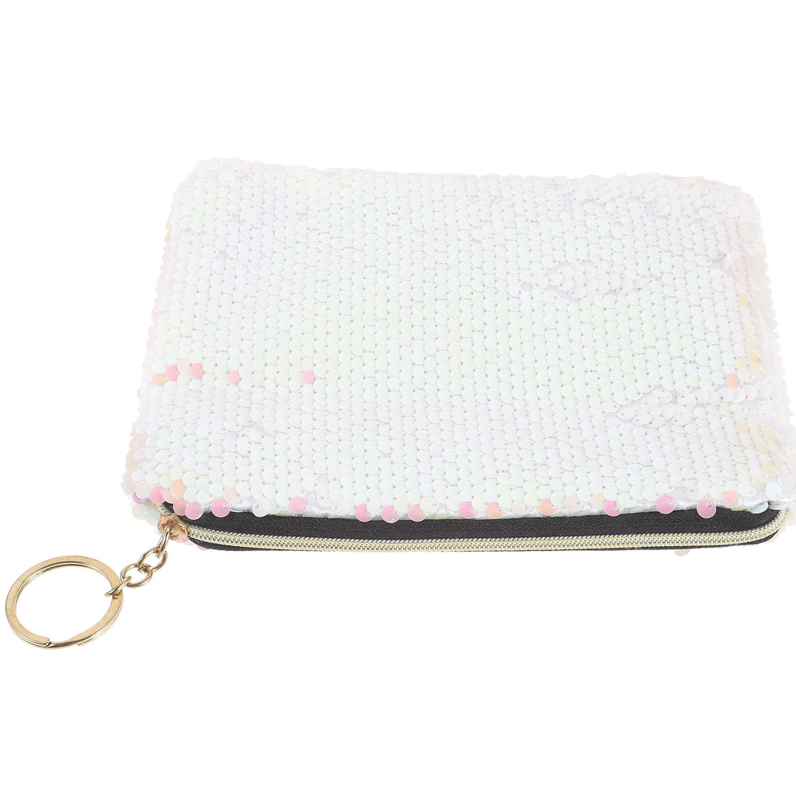 حقيبة مكياج وردية مزينة بالترت - مراجعة Coin Purse Women وسعره