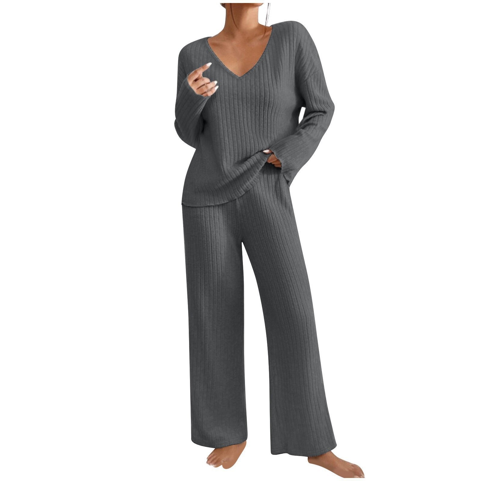 سترة نسائية خريفية بياقة على ش - مراجعة Ribbed Knit Sweater وسعره