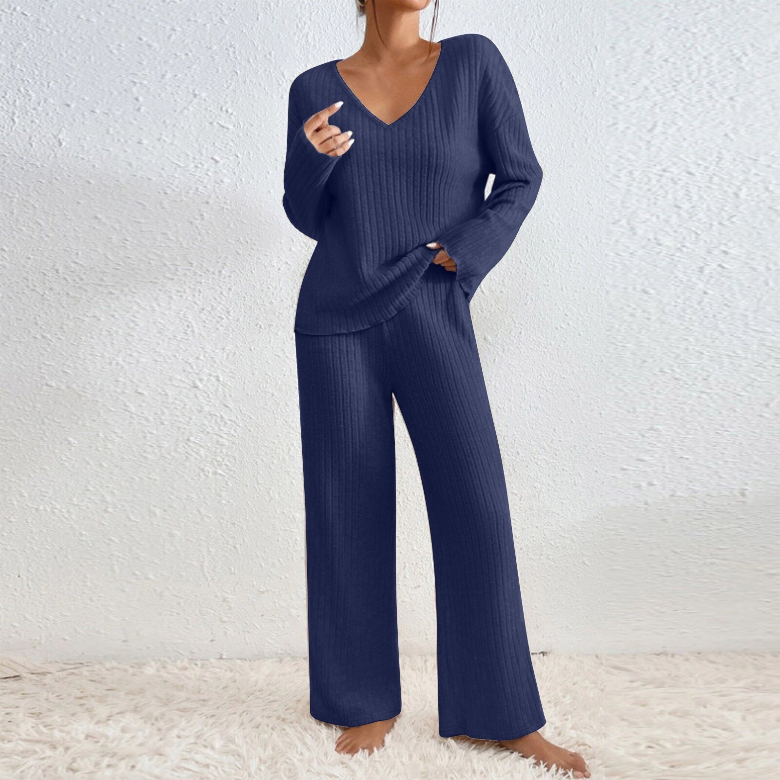 سترة نسائية خريفية بياقة على ش - مراجعة Ribbed Knit Sweater وسعره